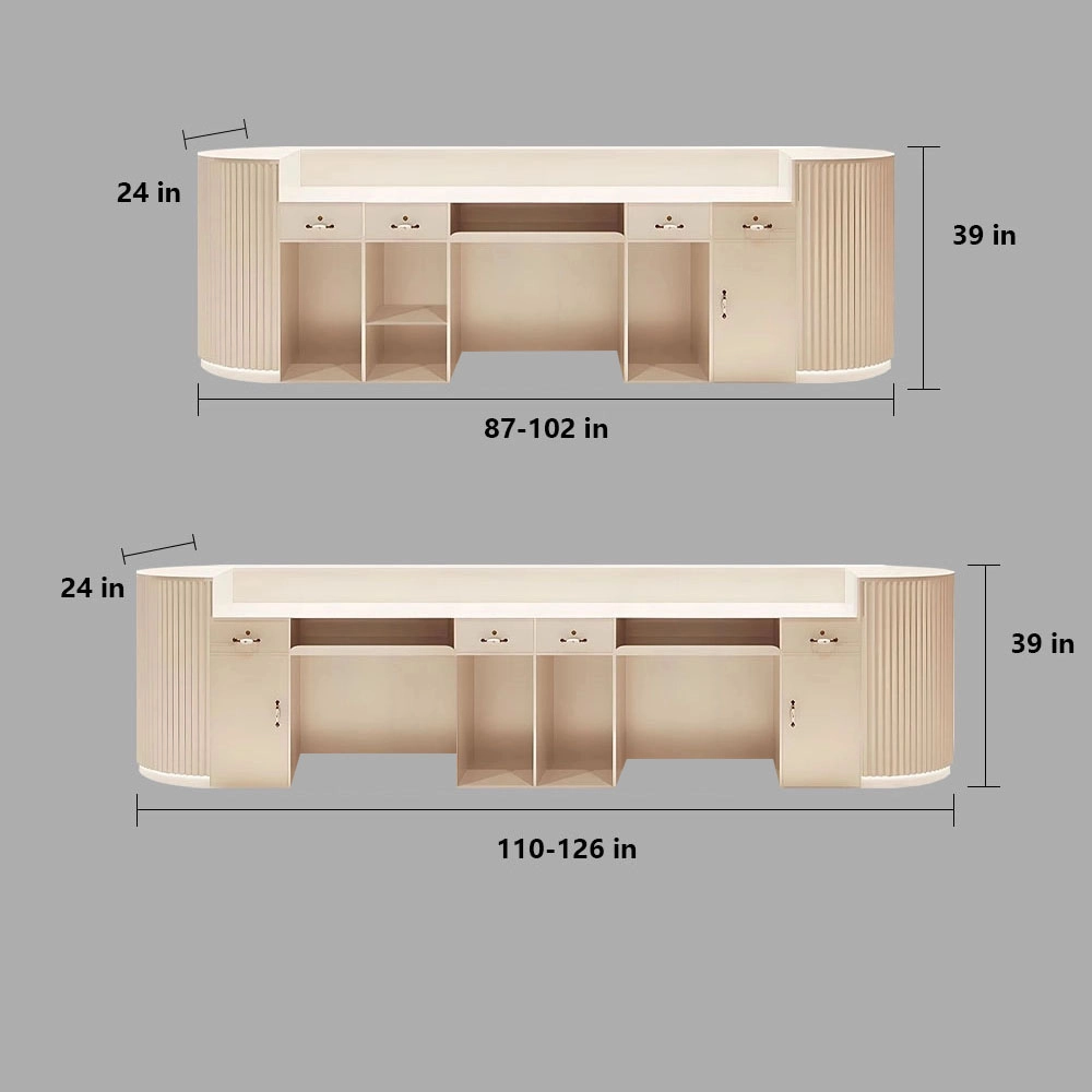 Cream Style Cashier Desk - Boutique Counter