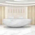 Fiberglass Reception Desk - Custom Shaped Counter For Clinic & Office