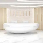 Fiberglass Reception Desk - Custom Shaped Counter For Clinic & Office