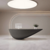 Curved Fiberglass Counter - Modern Reception Desk