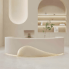 Curved Front Desk for Commercial Spaces