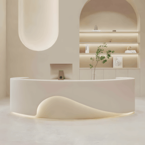 Luxury Wabi-Sabi Reception Desk - Salon & Boutique Counter