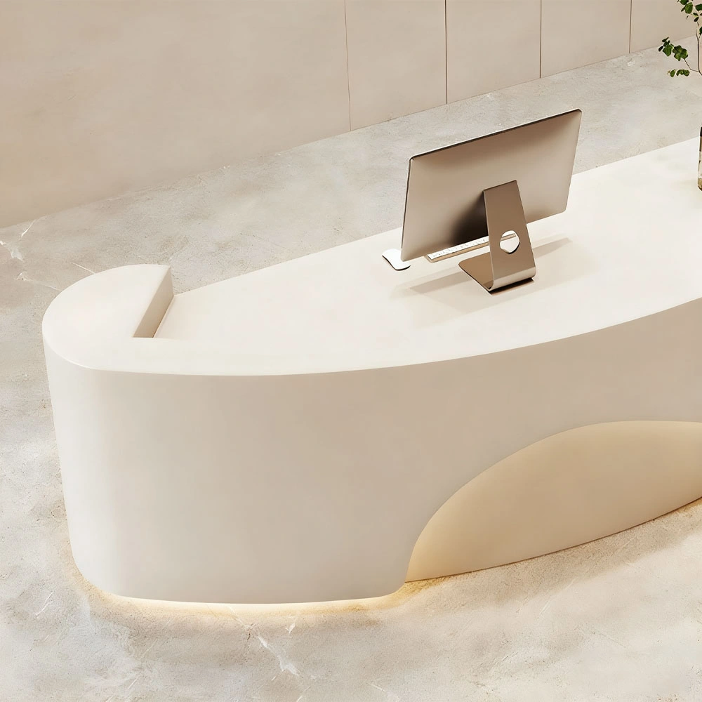 Curved Front Desk for Commercial Spaces Curved Front Desk for Commercial Spaces
