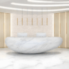 Fiberglass Reception Desk - Custom Shaped Counter for Clinic & Office