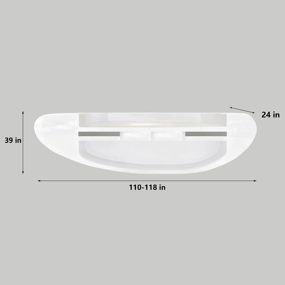 Fiberglass Reception Desk - Custom Shaped Counter for Clinic & Office Fiberglass Reception Desk - Custom Shaped Counter for Clinic & Office