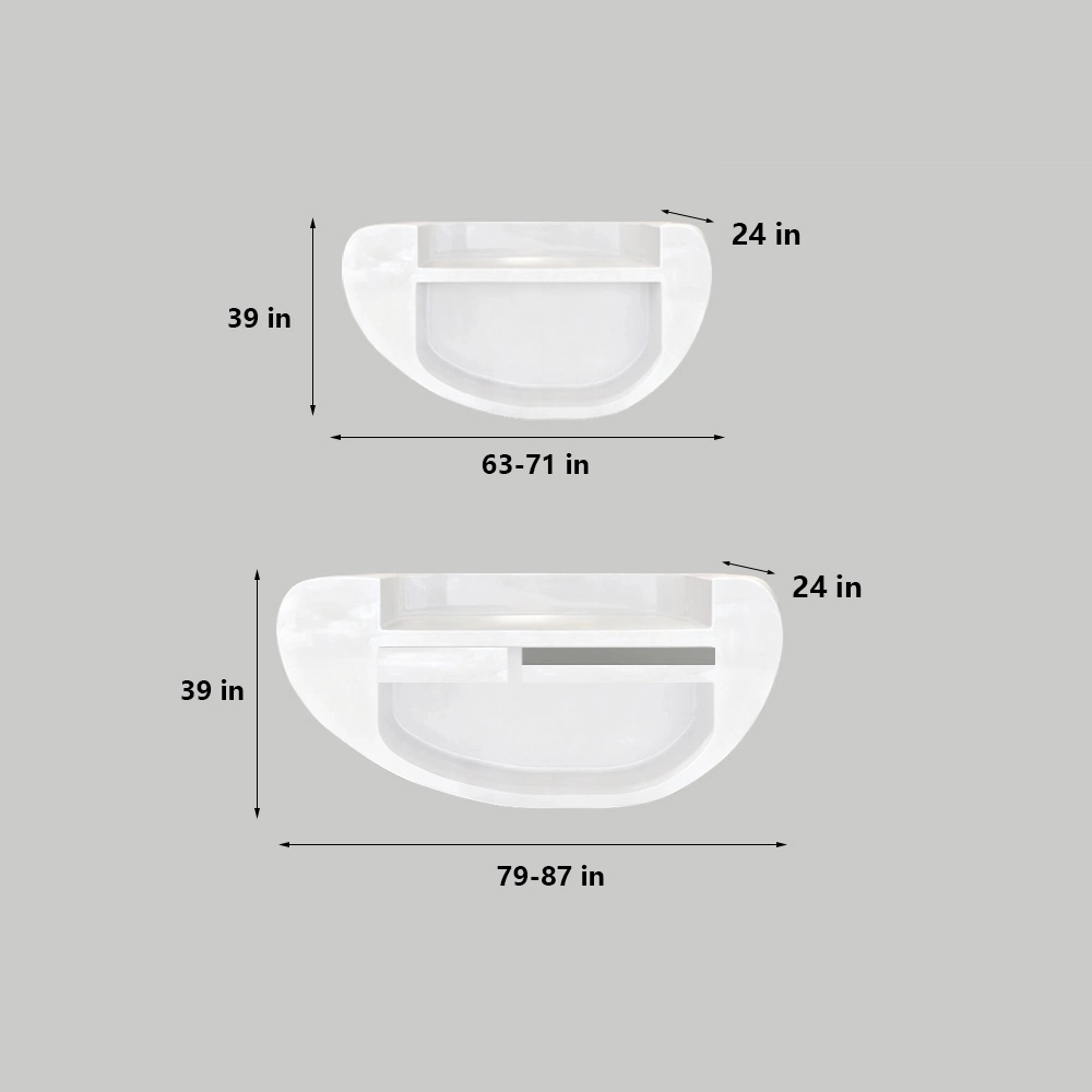 Fiberglass Reception Desk - Custom Shaped Counter For Clinic & Office