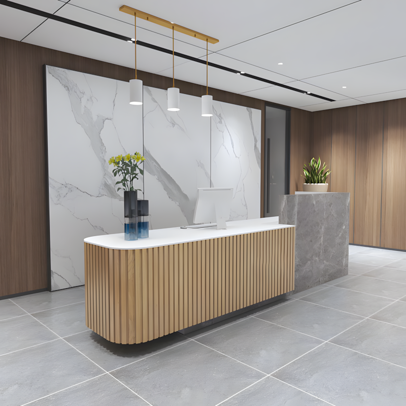 Modern Chinese Reception Desk - Salon & Office Front Counter