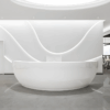 Modern Fiberglass Reception Desk - Curved Counter for Office