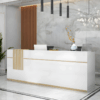 Modern Office Reception Desk - Compact & Stylish Front Counter