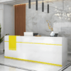 Modern Office Reception Desk - Compact & Stylish Front Counter