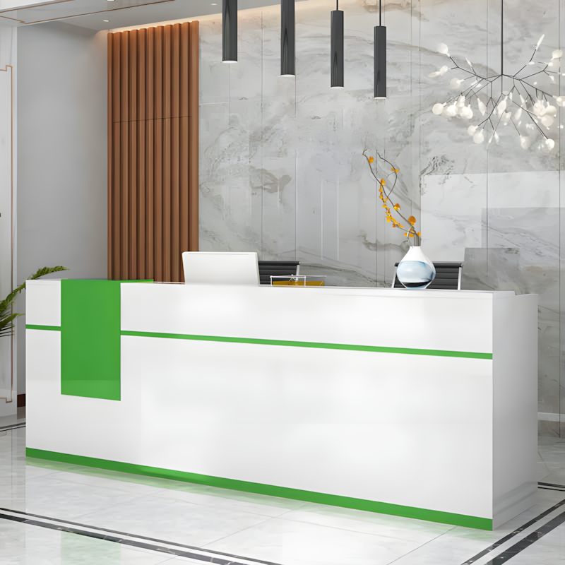 Modern Office Reception Desk - Compact & Stylish Front Counter