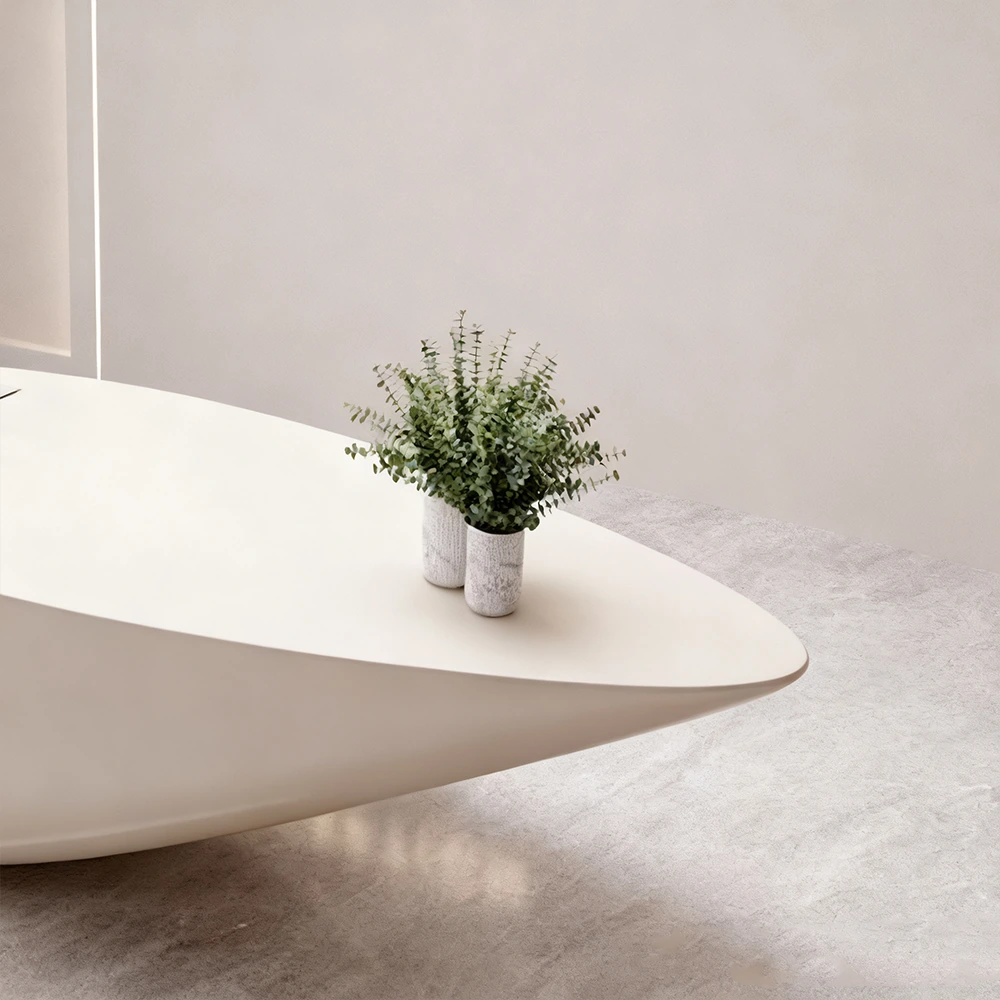 Curved Fiberglass Counter - Modern Reception Desk Curved Fiberglass Counter - Modern Reception Desk