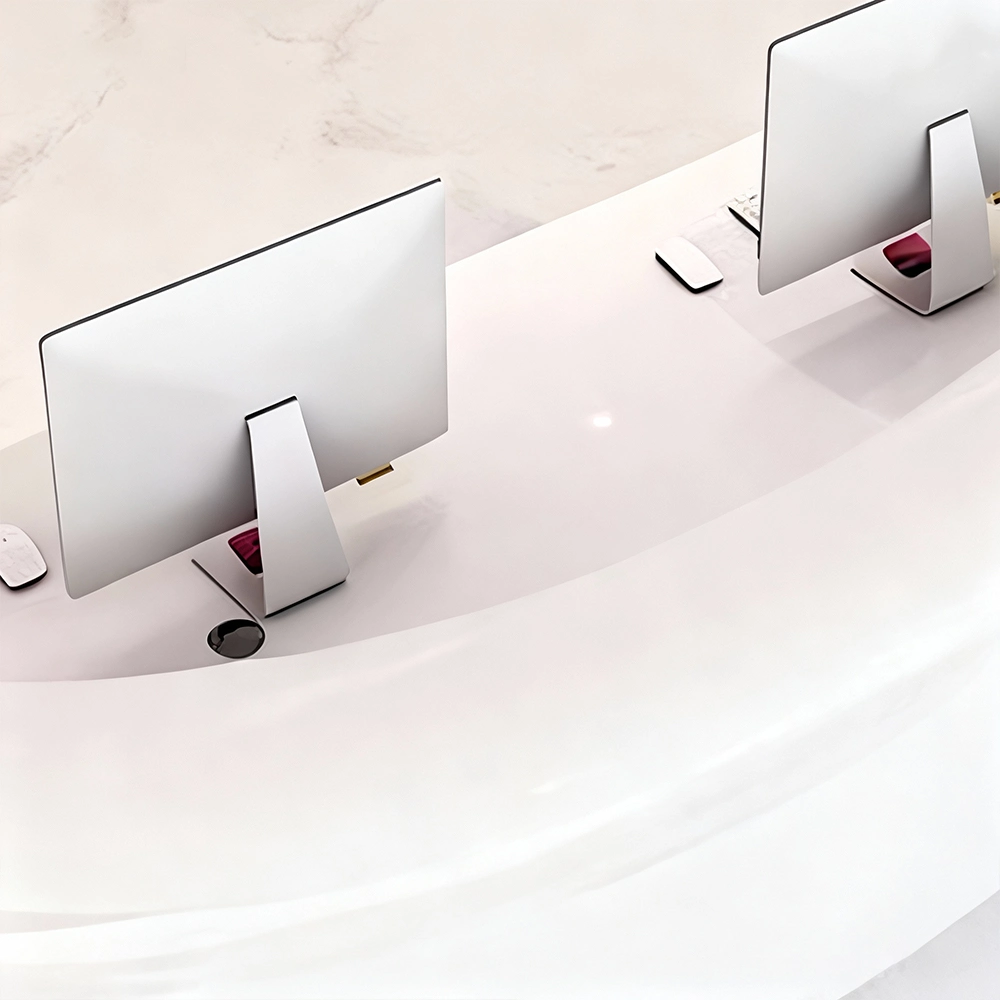 Fiberglass Reception Desk - Custom Shaped Counter for Clinic & Office Fiberglass Reception Desk - Custom Shaped Counter for Clinic & Office