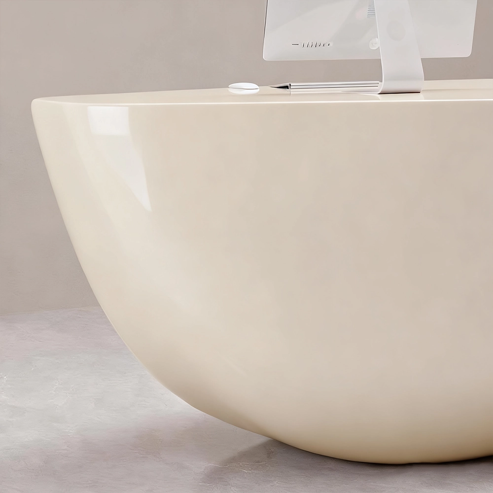 Curved Fiberglass Counter - Modern Reception Desk Curved Fiberglass Counter - Modern Reception Desk