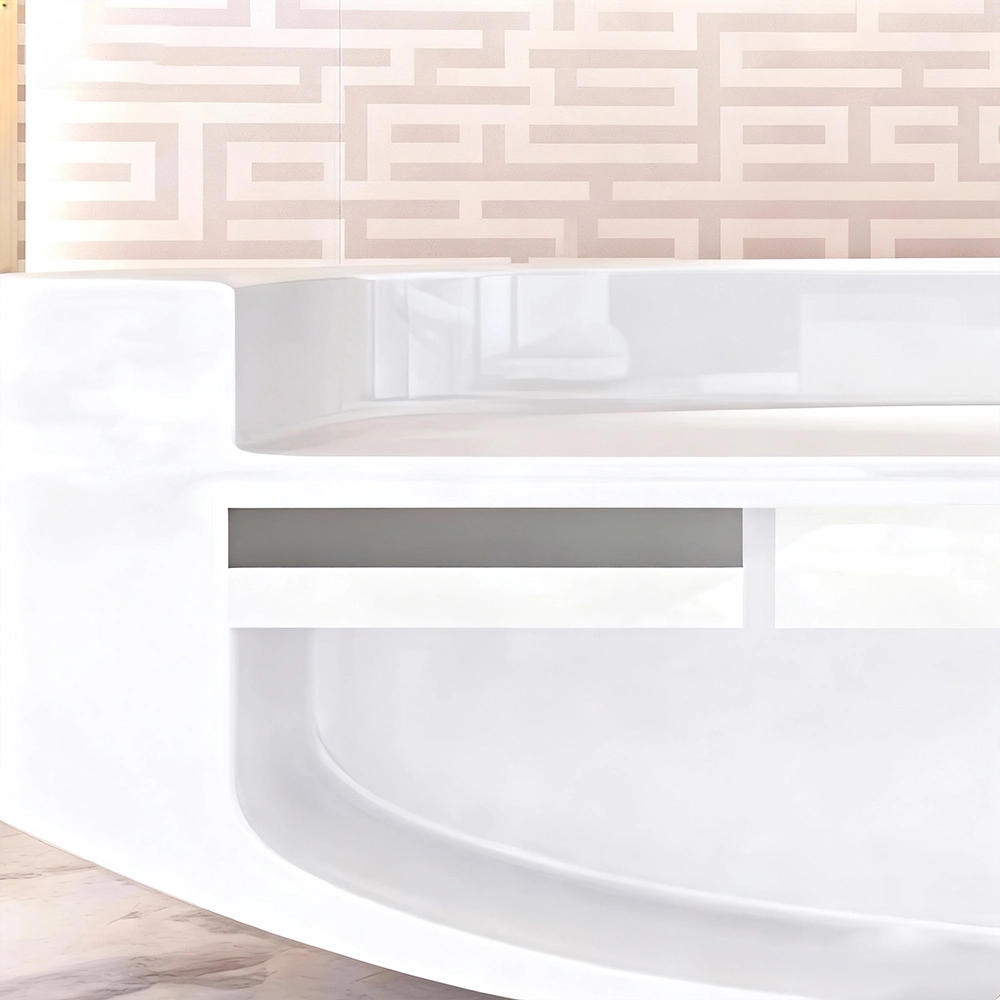 Fiberglass Reception Desk - Custom Shaped Counter for Clinic & Office Fiberglass Reception Desk - Custom Shaped Counter for Clinic & Office