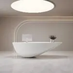 Curved Fiberglass Counter - Modern Reception Desk