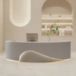 Curved Front Desk for Commercial Spaces