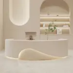 Curved Front Desk for Commercial Spaces