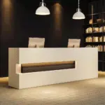 Retro Solid Wood Reception Desk - Maoters