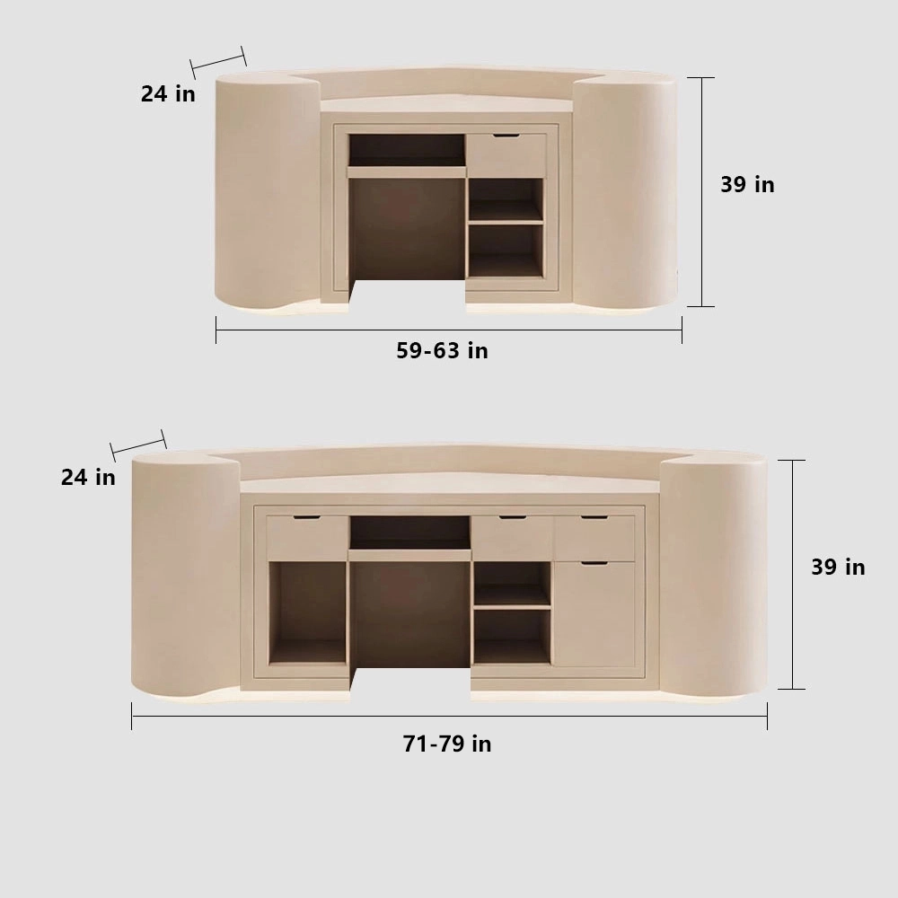 Curved Front Desk for Commercial Spaces Curved Front Desk for Commercial Spaces