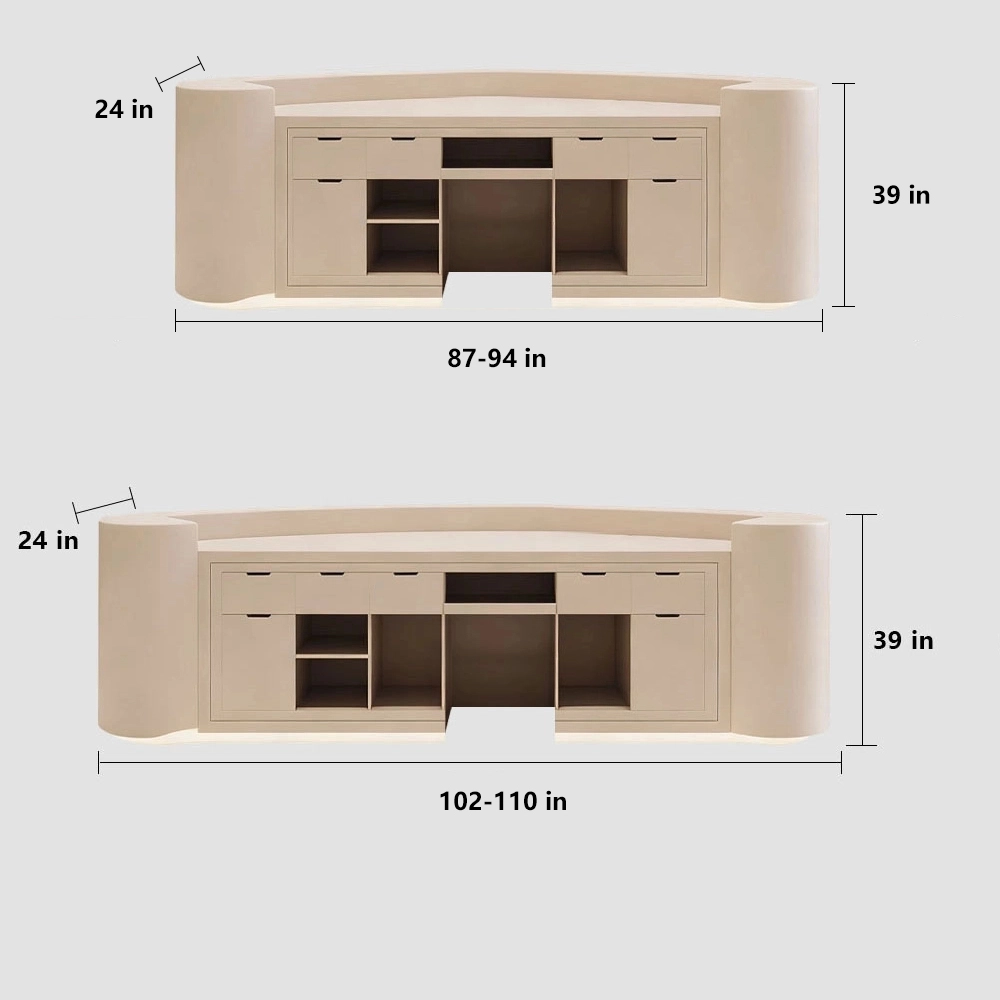 Curved Front Desk for Commercial Spaces Curved Front Desk for Commercial Spaces