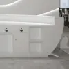 Modern Fiberglass Reception Desk - Curved Counter for Office Modern Fiberglass Reception Desk - Curved Counter for Office