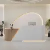 Curved Reception Desk -  Salon & Training Center Counter