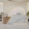 Curved Reception Desk -  Salon & Training Center Counter