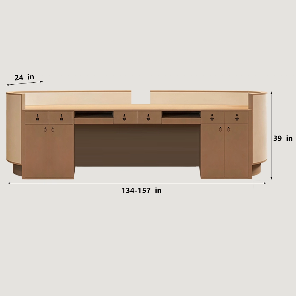 Curved Salon Reception Desk - Beauty & Boutique Counter Curved Salon Reception Desk - Beauty & Boutique Counter