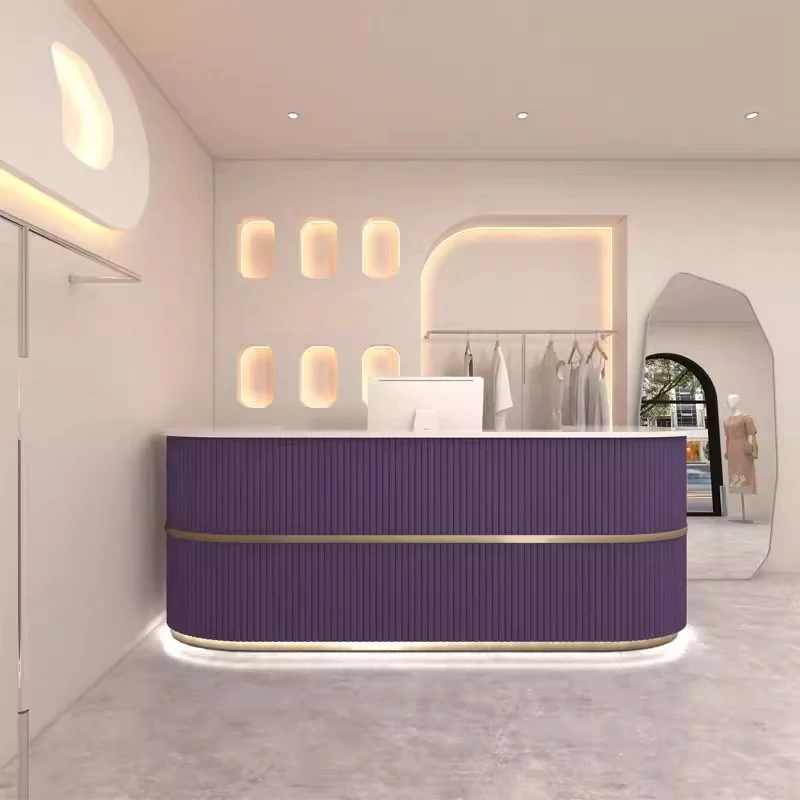 Luxury Boutique Counter - Modern Reception Desk for Salon & Apparel Store