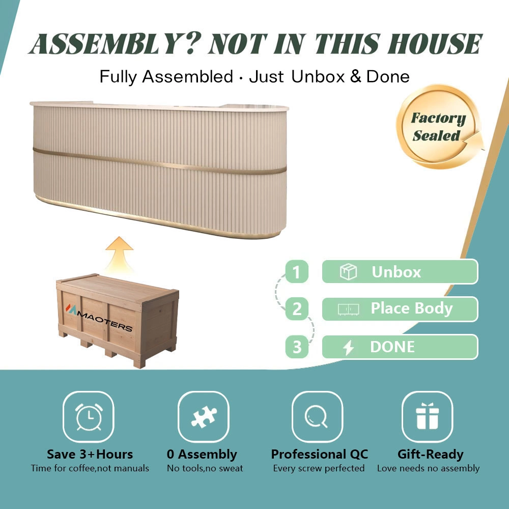 Luxury Boutique Counter - Modern Reception Desk for Salon & Apparel Store Luxury Boutique Counter - Modern Reception Desk for Salon & Apparel Store