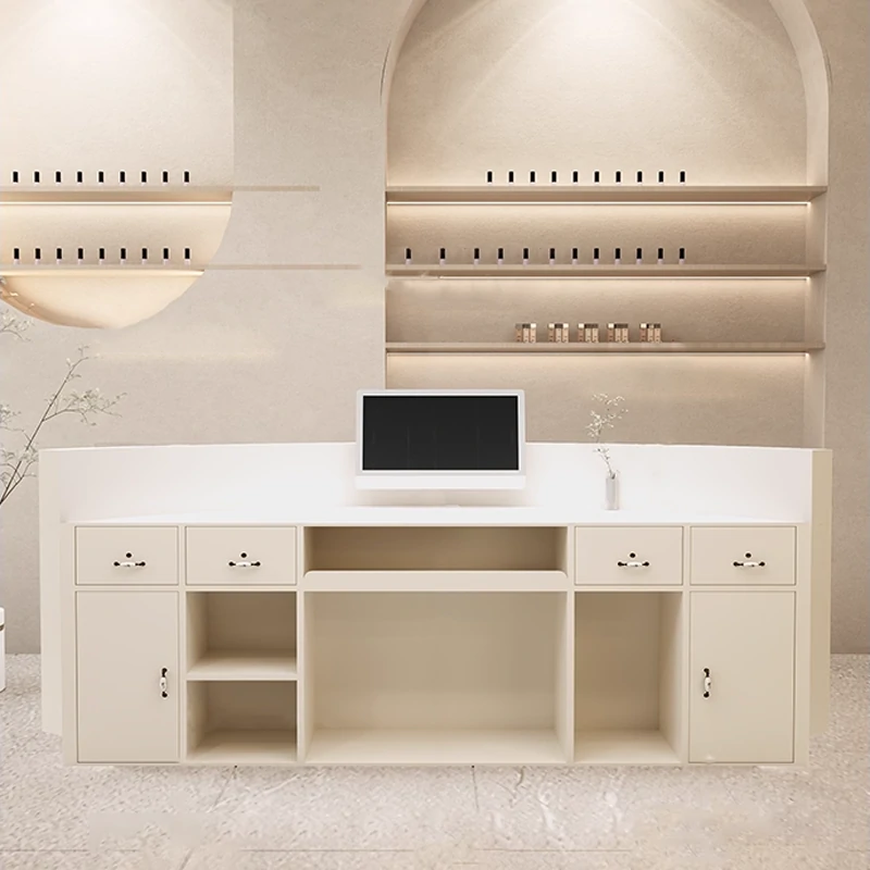 Luxury Curved Reception Desk - Salon & MedSpa Counter
