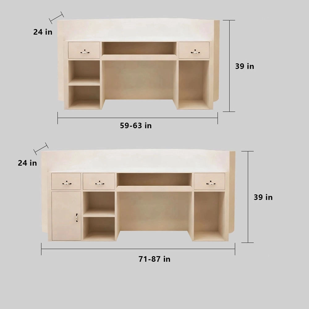 Luxury Curved Reception Desk - Salon & MedSpa Counter Luxury Curved Reception Desk - Salon & MedSpa Counter
