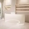 Luxury Curved Reception Desk - Salon & MedSpa Counter
