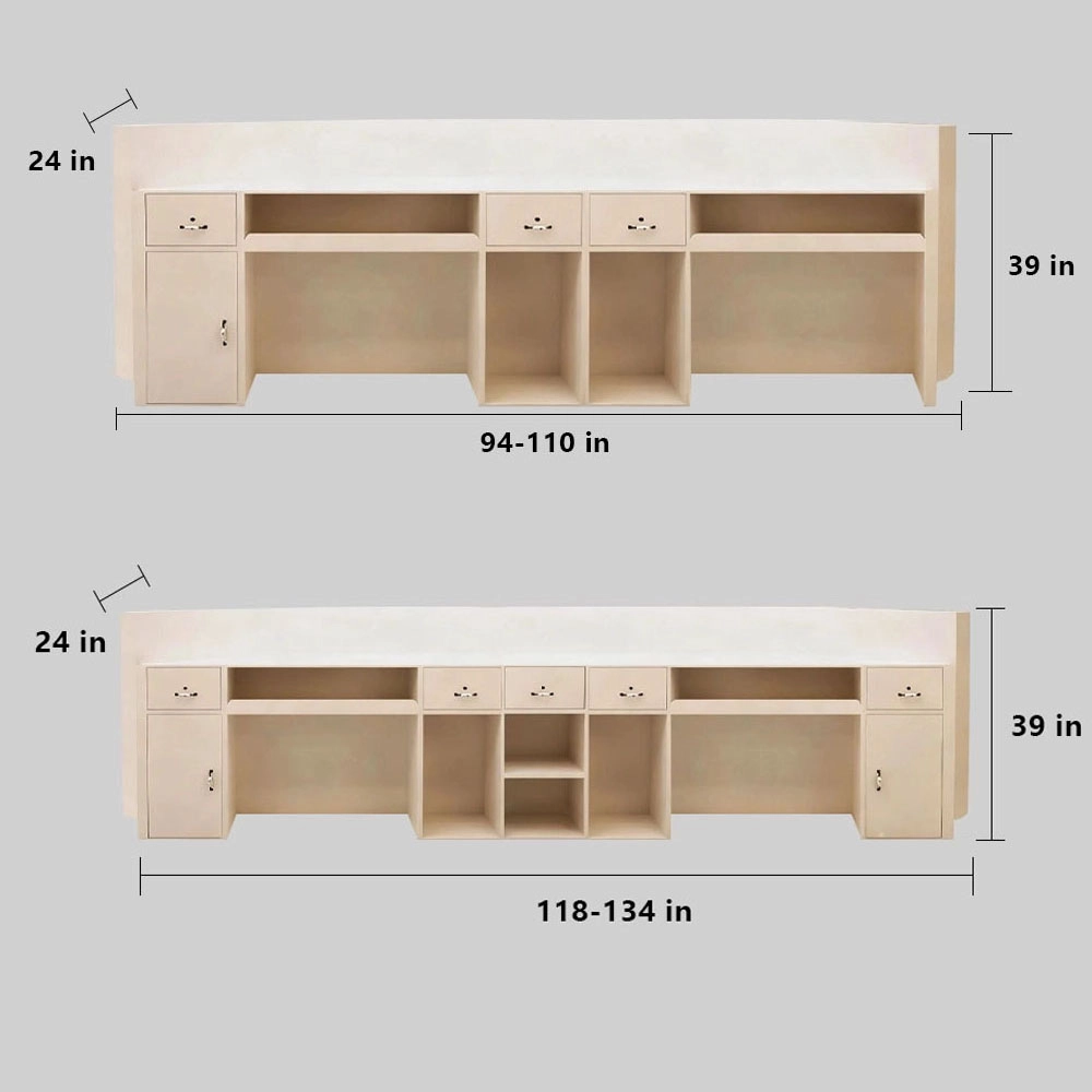 Luxury Curved Reception Desk - Salon & MedSpa Counter Luxury Curved Reception Desk - Salon & MedSpa Counter