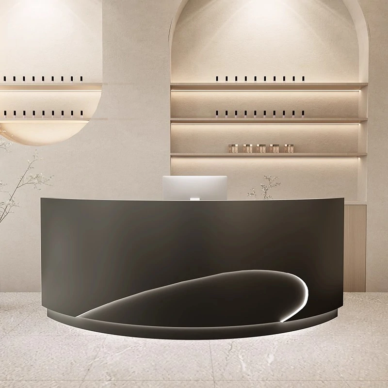 Luxury Curved Reception Desk - Salon & MedSpa Counter