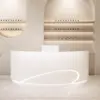 Luxury Curved Reception Desk - Salon & MedSpa Counter