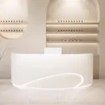 Luxury Curved Reception Desk - Salon & MedSpa Counter