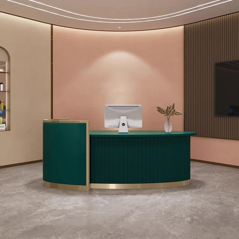 Luxury Lacquer Reception Desk - Medical Spa Clinic Counter