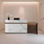 Luxury Wabi-Sabi Reception Desk - Salon & Boutique Counter