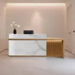 Luxury Wabi-Sabi Reception Desk - Salon & Boutique Counter