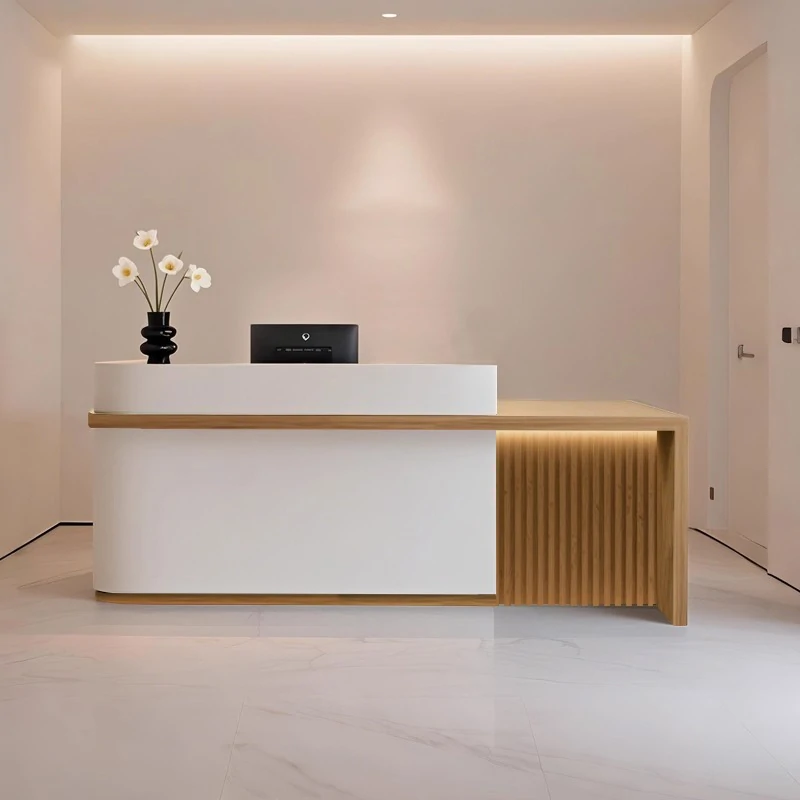 Luxury Wabi-Sabi Reception Desk - Salon & Boutique Counter