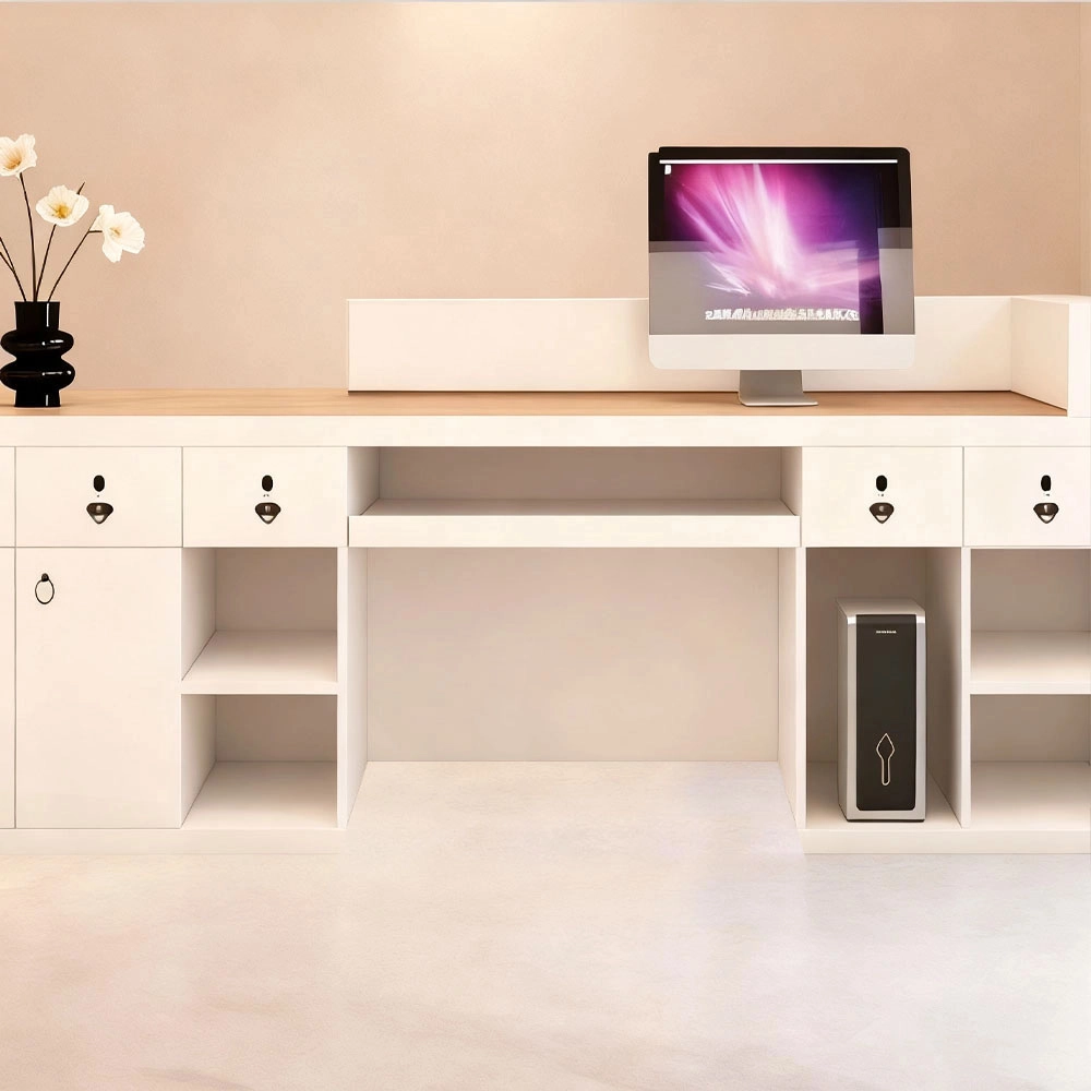 Luxury Wabi-Sabi Reception Desk - Salon & Boutique Counter Luxury Wabi-Sabi Reception Desk - Salon & Boutique Counter