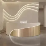 Modern Curved Reception Desk