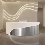 Modern Curved Reception Desk