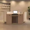 Curved Salon Reception Desk - Beauty & Boutique Counter