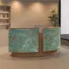 Curved Salon Reception Desk - Beauty & Boutique Counter