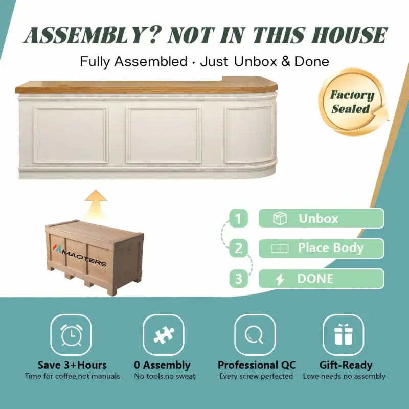 Wooden Boutique Counter - Cashier Desk