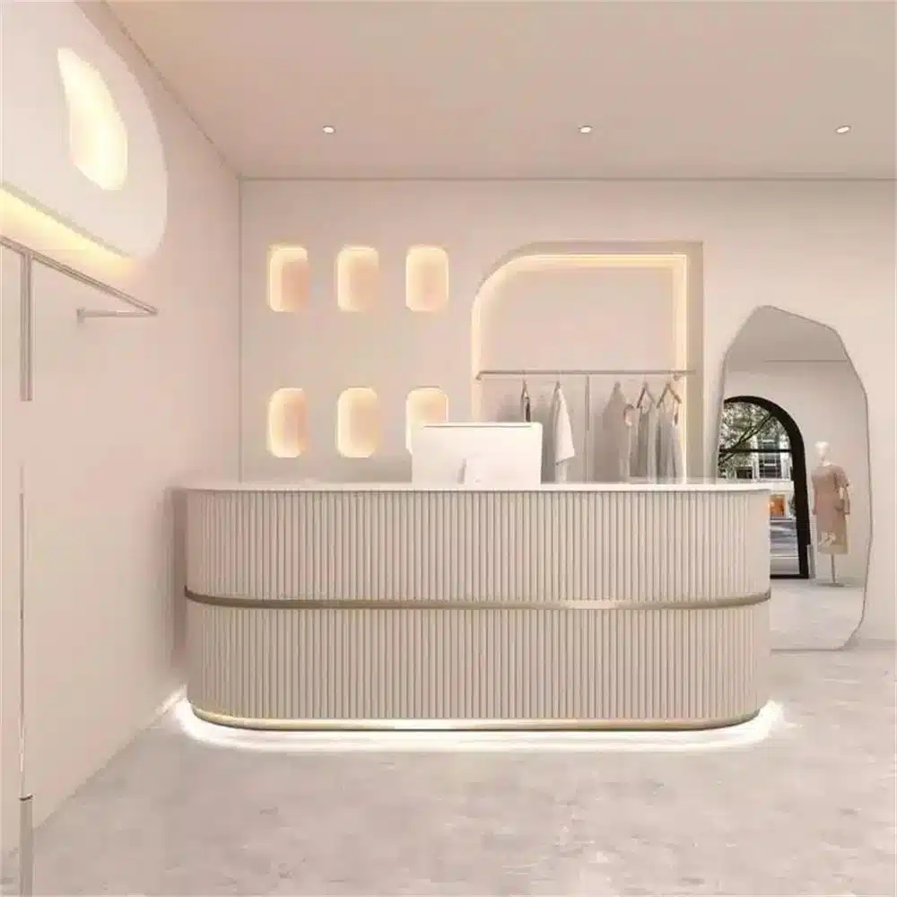 Luxury Boutique Counter - Modern Reception Desk for Salon & Apparel Store