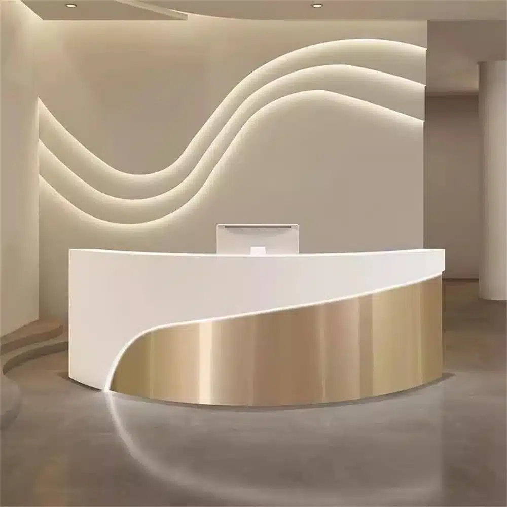 Modern Curved Reception Desk